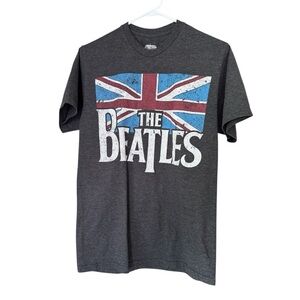 The Beatles Graphic Short‎ Sleeve Cotton/Poly T-Shirt. Medium. Navy Blue. Tee.